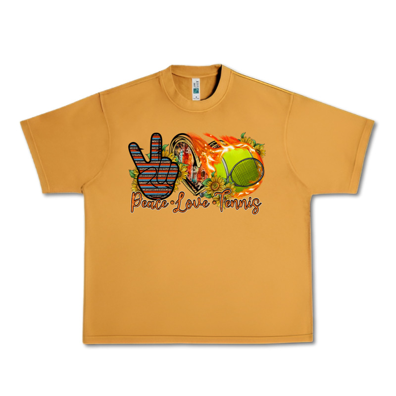 Peace Love Tennis Urban Heavy Tee by RacoonDesign | Teevron