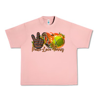 Salmon peace love tennis Urban Heavy Tee - RacoonDesign
