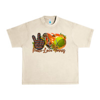 Sandshell peace love tennis Urban Heavy Tee - RacoonDesign
