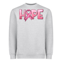 Heather Grey hope and pink ribbon Heavyweight Sweatshirt - HRA Design Shop