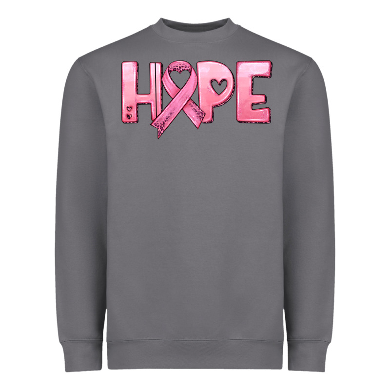 Hope And Pink Ribbon Heavyweight Sweatshirt by HRA Design Shop | Teevron