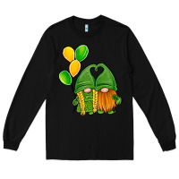 Black St Patrick's Day Gnomes Long Sleeve Tee - Jasminsmagicworld