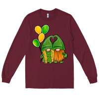 Burgundy St Patrick's Day Gnomes Long Sleeve Tee - Jasminsmagicworld