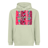 Matcha valentines day brushstroke background brushstroke Heavyweight Hoodie - NancyCooperArtShop