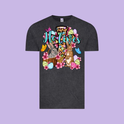 Easter Day He Lives Vintage Tee Designed By Oliviacreatesart