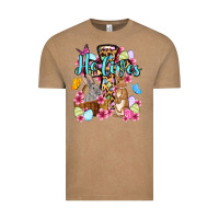 Vintage Coffee Easter Day He lives Vintage Tee - OliviaCreatesArt