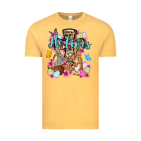 Vintage Mustard Easter Day He lives Vintage Tee - OliviaCreatesArt