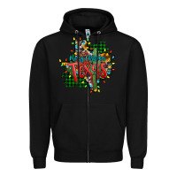Black western desert christmas texas map Zipper Hoodie - Jasminsmagicworld