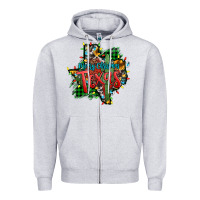 Heather Grey western desert christmas texas map Zipper Hoodie - Jasminsmagicworld