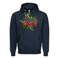 Navy western desert christmas texas map Zipper Hoodie - Jasminsmagicworld