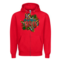 Red western desert christmas texas map Zipper Hoodie - Jasminsmagicworld