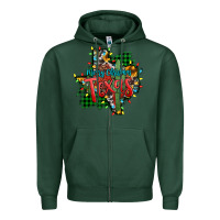 Sports Green western desert christmas texas map Zipper Hoodie - Jasminsmagicworld