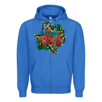 True Royal western desert christmas texas map Zipper Hoodie - Jasminsmagicworld