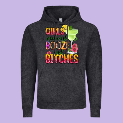 Girls Weekend Booze And Bitches Vintage Hoodie Designed By Zillion Design Studio