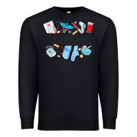 Black custom name nurse Premium Sweatshirt - MaliasSmallBusiness