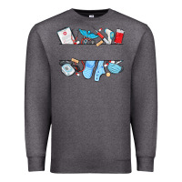 Charcoal Heather custom name nurse Premium Sweatshirt - MaliasSmallBusiness