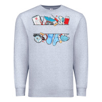 Heather Grey custom name nurse Premium Sweatshirt - MaliasSmallBusiness