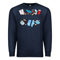 Navy custom name nurse Premium Sweatshirt - MaliasSmallBusiness