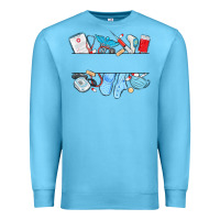 Ocean Blue custom name nurse Premium Sweatshirt - MaliasSmallBusiness