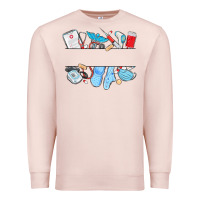 Pale Pink custom name nurse Premium Sweatshirt - MaliasSmallBusiness