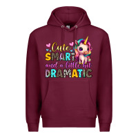 Burgundy cute smart and a little bit dramatic Premium Hoodie - Artiststas