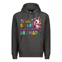 Charcoal Heather cute smart and a little bit dramatic Premium Hoodie - Artiststas