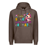 Coffee cute smart and a little bit dramatic Premium Hoodie - Artiststas