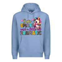 Colony Blue cute smart and a little bit dramatic Premium Hoodie - Artiststas