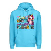 Ocean Blue cute smart and a little bit dramatic Premium Hoodie - Artiststas