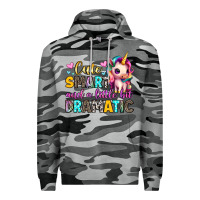 Slate Camo cute smart and a little bit dramatic Premium Hoodie - Artiststas