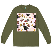 Army Green 2022 to graduation seamless pattern Long Sleeve Tee - BundleAndBundleShop