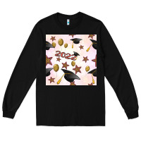 Black 2022 to graduation seamless pattern Long Sleeve Tee - BundleAndBundleShop