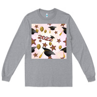 Heather Grey 2022 to graduation seamless pattern Long Sleeve Tee - BundleAndBundleShop
