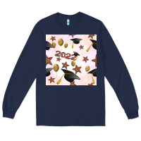 Navy 2022 to graduation seamless pattern Long Sleeve Tee - BundleAndBundleShop