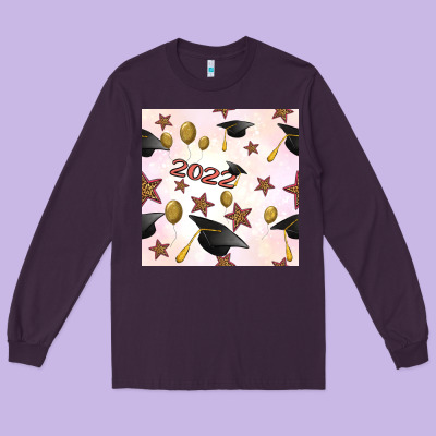 2022 To Graduation Seamless Pattern Long Sleeve Tee Designed By Bundleandbundleshop
