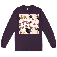 Plum 2022 to graduation seamless pattern Long Sleeve Tee - BundleAndBundleShop