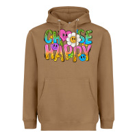 Toasted Coconut choose happy with smile Heavyweight Hoodie - NancyCooperArtShop