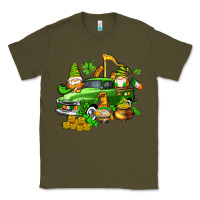Army Green st patricks gnomes  with farm truck Classic Tee - AdoDesignShop