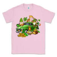 Bubblegum Pink st patricks gnomes  with farm truck Classic Tee - AdoDesignShop