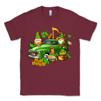 Burgundy st patricks gnomes  with farm truck Classic Tee - AdoDesignShop