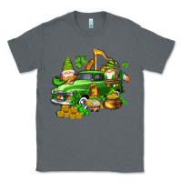 Charcoal Heather st patricks gnomes  with farm truck Classic Tee - AdoDesignShop