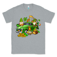 Heather Grey st patricks gnomes  with farm truck Classic Tee - AdoDesignShop