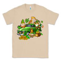 Mushroom st patricks gnomes  with farm truck Classic Tee - AdoDesignShop
