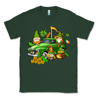 Sports Green st patricks gnomes  with farm truck Classic Tee - AdoDesignShop