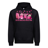 Black In October We Wear Pink with Breast Cancer Coffee Urban Hoodie - texasbilliewilder