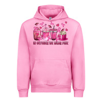 Fuchsia Pink In October We Wear Pink with Breast Cancer Coffee Urban Hoodie - texasbilliewilder