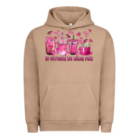 In October We Wear Pink With Breast Cancer Coffee Urban Hoodie | Teevron