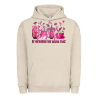 Pigment French Oak In October We Wear Pink with Breast Cancer Coffee Urban Hoodie - texasbilliewilder