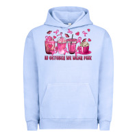 Pigment Grape Ice In October We Wear Pink with Breast Cancer Coffee Urban Hoodie - texasbilliewilder