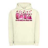 Pigment Pistachio In October We Wear Pink with Breast Cancer Coffee Urban Hoodie - texasbilliewilder